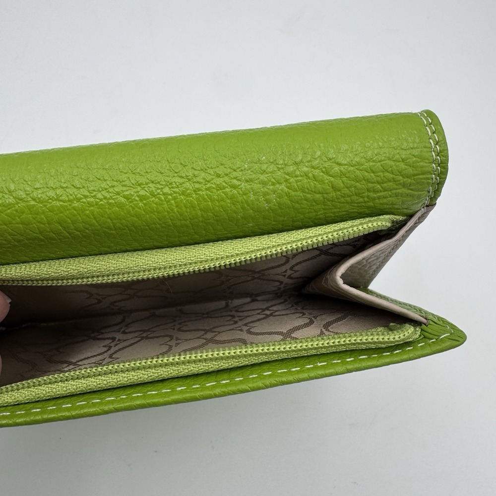 Daniel Amoda Genuine Leather Vera Pelle Tri-fold Wallet Green/Multicolor - Picture 5 of 11